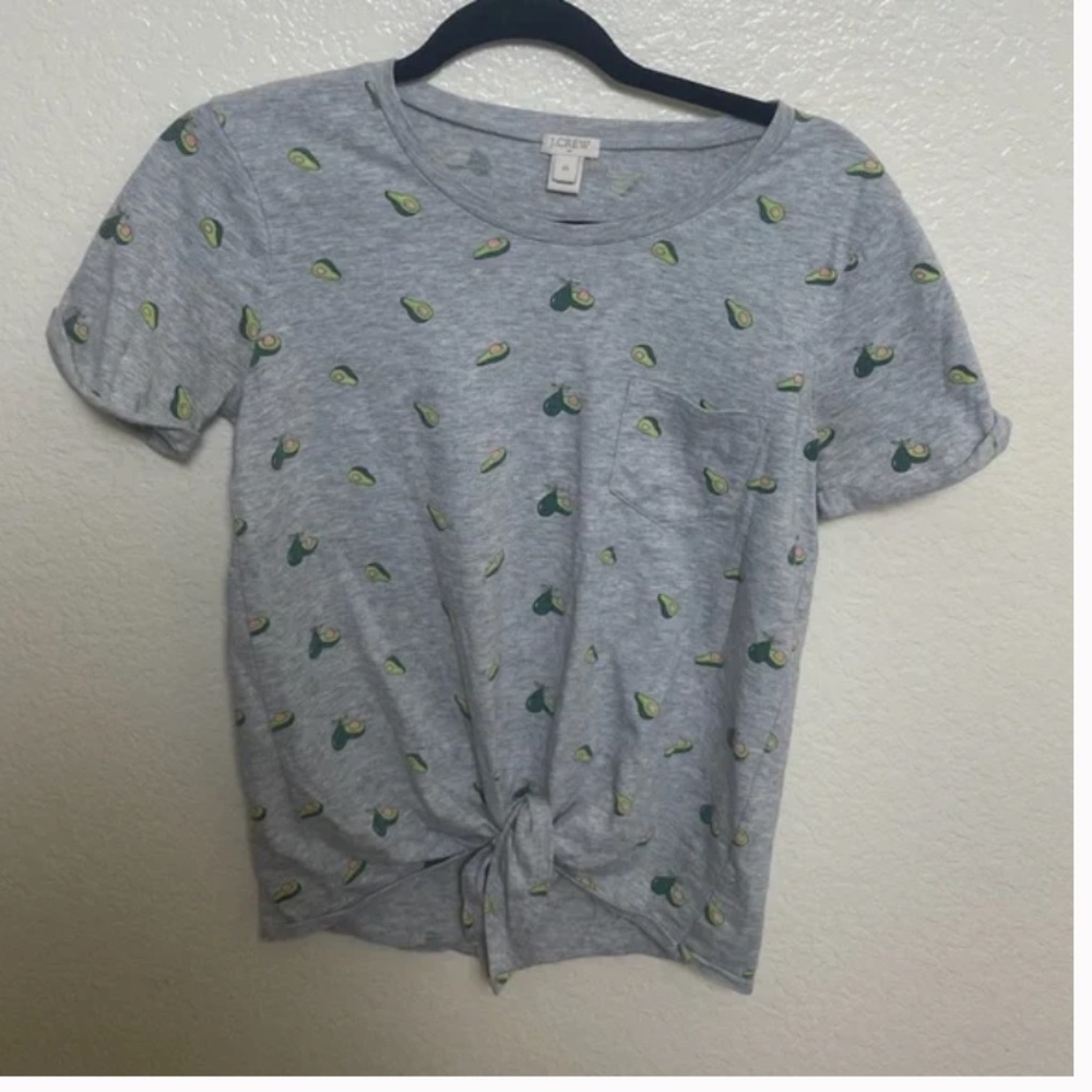 Avocado Fruit Snack Boho Chic Glam Tie Hipster Hippie Casual Lounge Top T Shirt